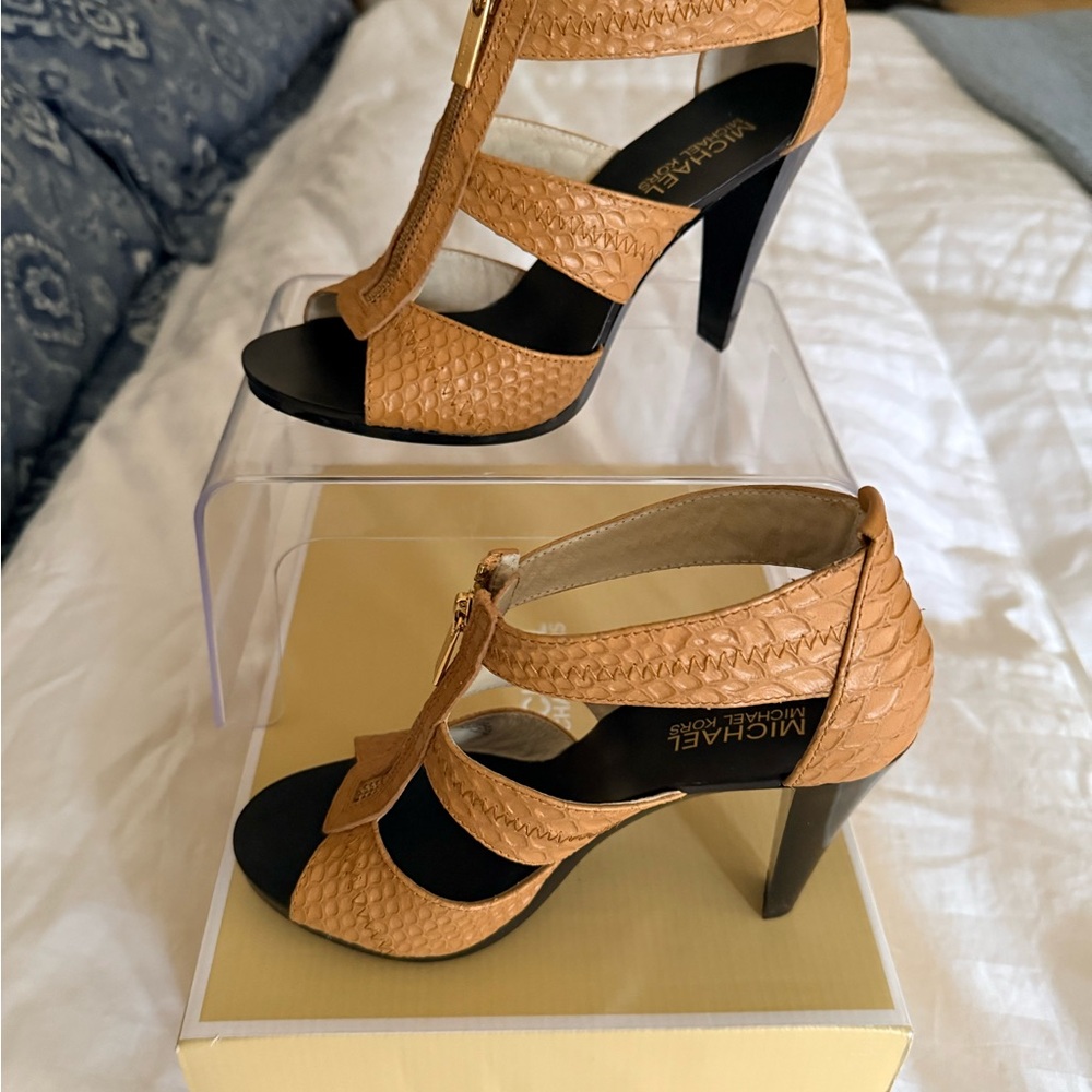Michael Kors Tan Strappy Heels - Picture 5 of 6